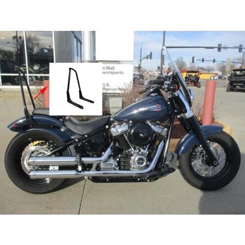 22-inch Retrofitted Harley backrest for Street Fighter Roadster S Fat Boy Breakthrough Commander Tag Heuer Pointy Bow backrest