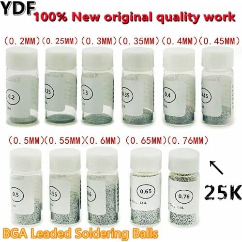 25k ) 0.2mm/0.25mm/0.3mm/0.35mm/0.4mm/0.45mm/0.5mm/0.55mm/0.6mm/0.65mm/0.76mm Leaded Soldering Balls BGA Solder Balls