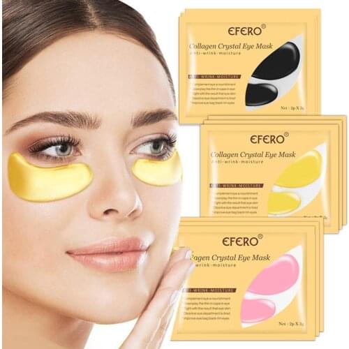 3 Colors Crystal Collagen Gold Eye Mask Anti-Aging Dark Circles Acne Beauty Patches for Eye Skin Care Cosmetics