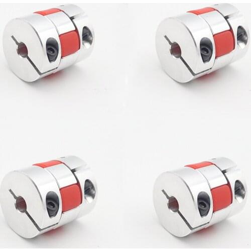 4pcs 8X10 8mm to 10mm D25L30 Aluminium Shaft Plum blossom Coupling Motor Connector Flexible shaft