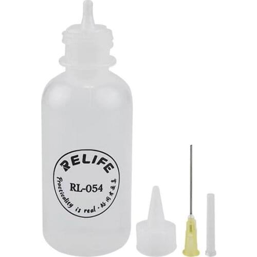 50ml Needle Tip Plastic Liquid Alcohol Bottle Flux Container For Mobile Phone Cleaning Welding Repair Tools