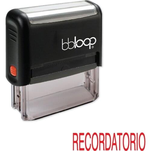 BBloop Spanish Language "RECORDATORIO" Self-Inking Stamp, Rectangular, Laser Engraved, RED