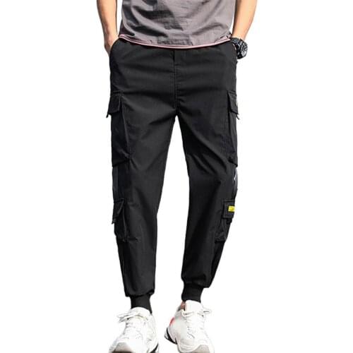 Cargo Pants Multiple Pockets Loose Hot Sale 2021 New Male Men Solid Color Hip Hop Style Plus Size Casual Pants