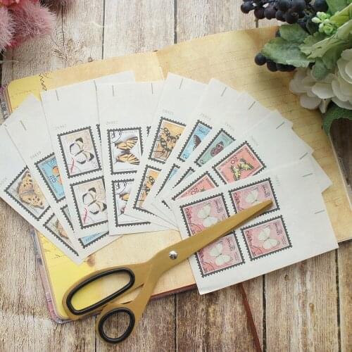 10 Sheet Butterfly Stamp Design Paper Creative Craft Paper Background Scrapbooking Gift Use