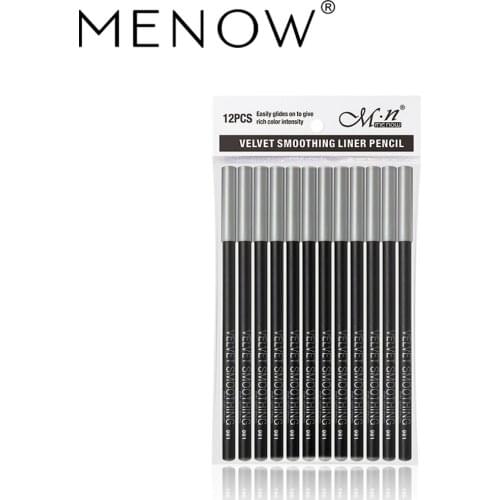 Hot Selling Menow P127 Black Eyeliner Wholesale Waterproof and Sweatproof Eyeliner Makeup Cosmetic Gift for Girl or Women