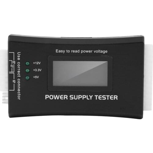 Digital LCD Display PC Computer 20/24 Pin Power Supply Tester Check Quick Bank Supply Power Measuring Diagnostic Tester Tools