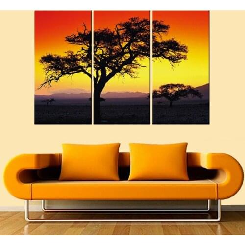 Tree Wall Art Modern Giclee Canvas Prints Artwork Contemporary Scenery Sunset Pictures to Photo Paintings On Canvas Unframed