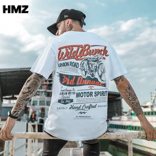 HMZ 2021 Summer Short Sleeve Cotton T-Shirt Hip Hop Tees Men Streetwear Harajuku T Shirt Letter Print Tshirt Loose Tops Men Tees