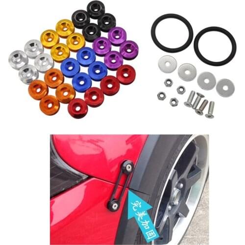 JDM Car Front Rear Bumper Hatch Fixing Buckle Nuts Bolts Auto Replacement Parts Reinforced Surrounding Pad Detachable Screws