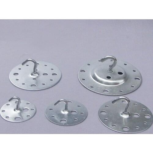 Round Ceiling light hooker hanger Open hanging ring plate Dia 75 95 115 130 mm screw fasten wall anchor plate washer