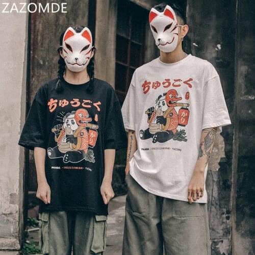 ZAZOMDE Hip Hop Fashion Creative Print T Shirt 2021 Summer Korean Couple Clothes Men Streetwear Harajuku Short Sleeve