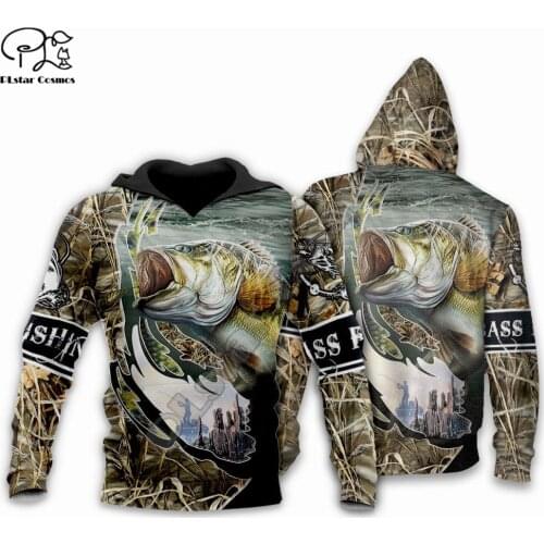 PLstar Cosmos Bass Fishing Fashion Mens/Women Sweatshirt Funny Animal 3D Print Hoodies Harajuku Jacket outdoor Casual Style-4