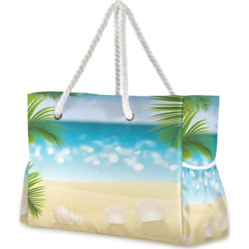 Fashion Large Capacity Women Handbags New High Quality Nylon Shoulder Bags For Women Sandy Beach Totes Bag Ladies Shopper Bag