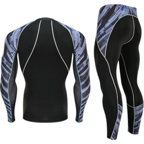 Man compression tights Leggings mens sports suit jogging suits Gym Training T-shirt MMA rash guard male compression clothing