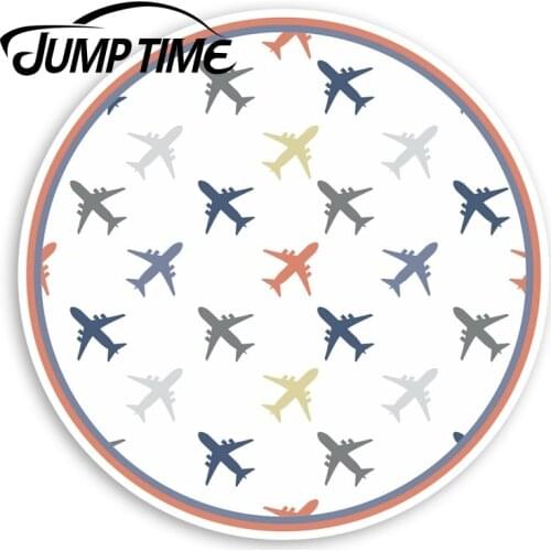 Jump Time Cool Airplanes Vinyl Stickers - Plane Jet Pilot Fun Cute StickerDecal Car Window Bumper Car Accessories