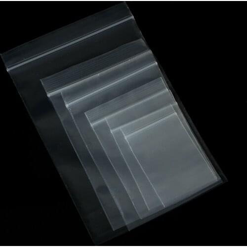 100pcs 4X6/5X7/6X8/7X10CM Plastic Package BagsTransparent Self Sealing Zip Zipper Lock Clear Ziplock Bags For Jewelry Packaging