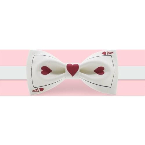 New Free Shipping 2019 casual Mens male Fashion printed bow tie groom dress unique wedding party bows red peach red heart