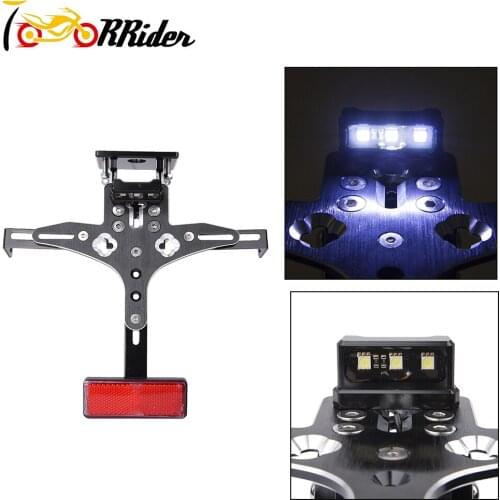 Motorcycle CNC License Number Plate Frame for YAMAHA 1998-2002 R6 Licence Holder Rear LED Brake Tail Light 1999 2000 2001