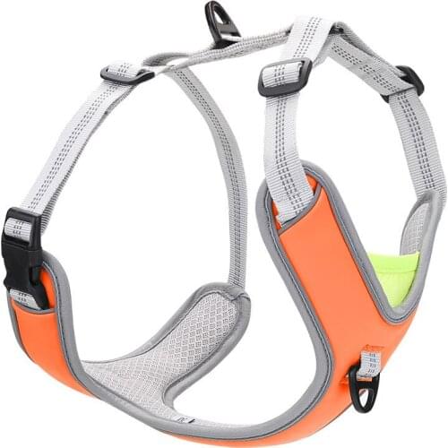 Pet Dog Harness Adjustable Reflective Dog Chest Strap Vest Outdoor Training Protective Dog Harness For Small Medium Large Dogs