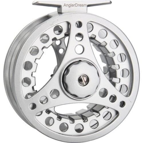 Die Casting Fly Fishing Reel 1/2 3/4 5/6 7/8 Silver Double Spool Large Arbor Fly Reel Spare Spool Available