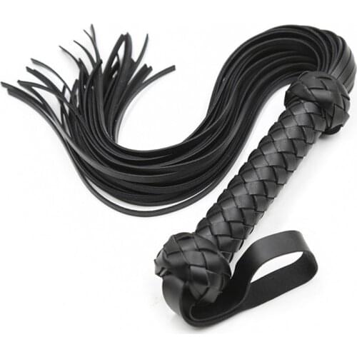Sex shop slave fetish PU Leather whip flogger handle Spanking paddle knout Flirt stimulate BDSM Erotic adult Toys for man woman