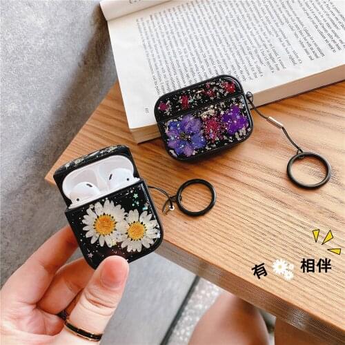 Bling Luxury Glitter Daisy flower Cases For Airpods Pro Case Protective Bluetooth Earphone Shell Cover For Airpod 2 1 Soft capa