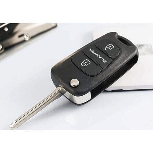 3 Buttons FOB Car Key Case For Hyundai New Elantra Flip Folding Remote Key Blank Shell