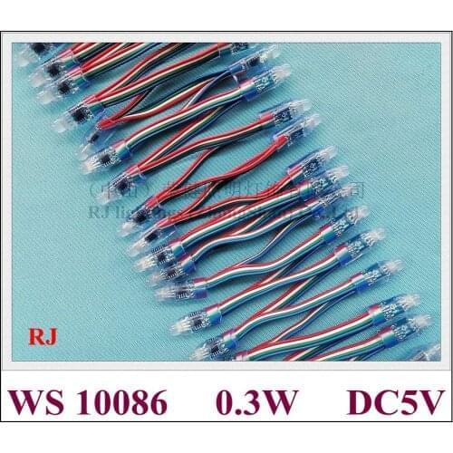 WS 10086 (called 9883) (resume from break-point) full color LED pixel light module DC5V 0.3W 4 wires billboard store front