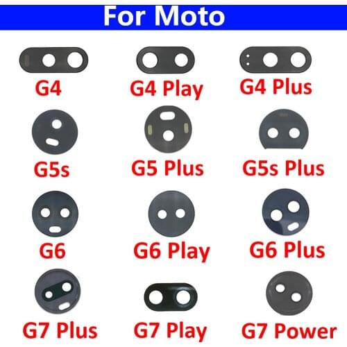For Motorola Moto E6 G4 G5 G5s G6 G7 G8 Play Plus Power X4 Rear Camera Glass Lens Cover with Sticker Replacement