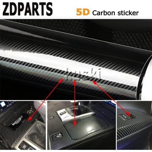 ZDPARTS 20*152cm Car Styling 5D Carbon Fiber Vinyl Sticker For Kia Rio Ceed Sportage 2017 Hyundai i30 ix35 ix25 Solaris MG 3 ZR