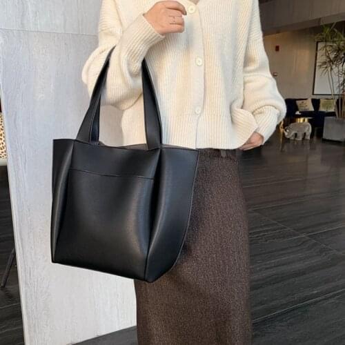 Womens Bag Large Capacity Shoulder Bags High Quality PU Leather Handbags And Purse Female Retro Tote Bags Sac A Main Femme