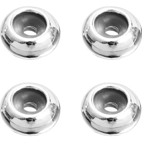 10pcs/lot s925 Sterling Plated Copper Looser Spacer Beads For Jewelry Making For Bracelet Silicone Big Hole Beads Wholesale