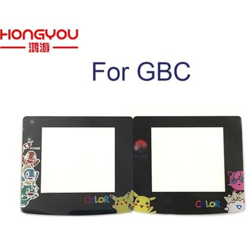10Pcs Replacement Glass Screen Lens Protective with Pattern For GameBoy Color GBC Glass mirror panel Display