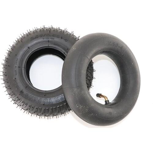 2.50-4 Tire Inner Tube 60/100-4 Tyre Out Tire for Gas & Electric Scooter Bike Metal Valve