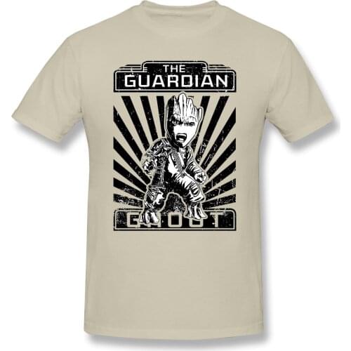 370. The Guardian Groot Humor Graphic Mens Basic Short Sleeve T-Shirt R331 Tops Tees European Size