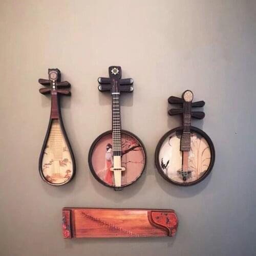 4pcs/set Chinese Classical Musical Instruments Fridge Magnet Home Decoration Creative Magnets for Refrigerator Stickers Decore