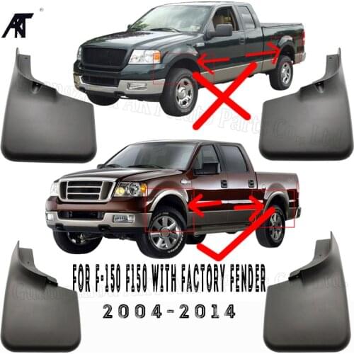 4PCS/LOT Mud Flaps For Ford RAPTOR F150 F-150 2004-2014 with Fender Flares with wheel eyebrow Splash Guards Mud Guards Fender