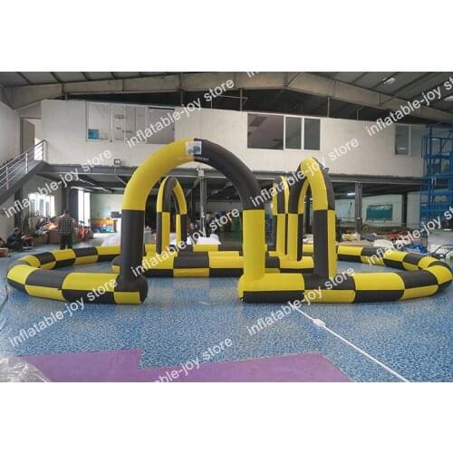 Free ship to door!10*6*2.5M inflatable track way, cheap oxford inflatable go kart track, custom zorb ball track