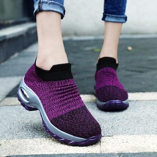 Large Size Summer Platform Sport Sneakers Woman Running Shoes for Women Sports Shoes Purple Footwear Training Workout GMD-0732