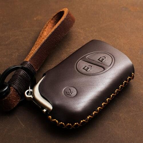 Car key cover case fob keychain genuine leather key full protect jacket For lexus CT200H GX400 GX460 IS250 IS300C RX270 ES240