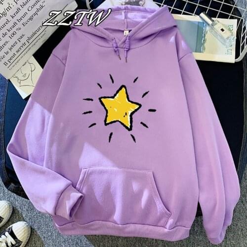 Kawaii Star Graphic Hoodies Cartoon Women Printing Sweatshirt Autumn Casual Fashion Pullover Female Clothes Kawaii Girl Tops