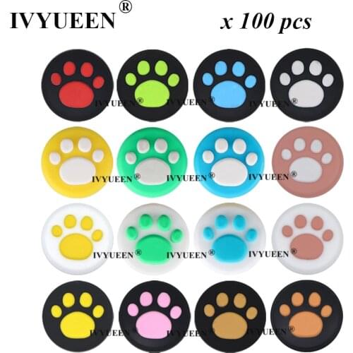 IVYUEEN 100 Pcs Analog Thumb Stick Grips Cover for Nintendo Switch NS NX JoyCon Controller Caps for Nintendoswitch Joy Con Skin