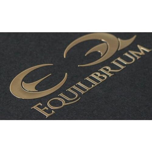 Custom nickel electroforming electroplate embossed metal 3D LOGO label sticker