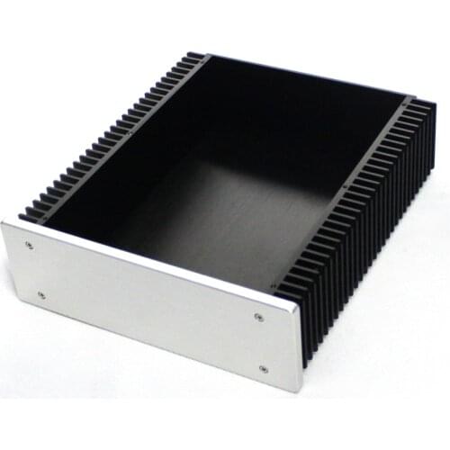 KYYSLB 245*213*70MM WA92 All Aluminum Amplifier Chassis Shell Enclosure DIY Box Brushed Class A Amplifier Case with Radiator