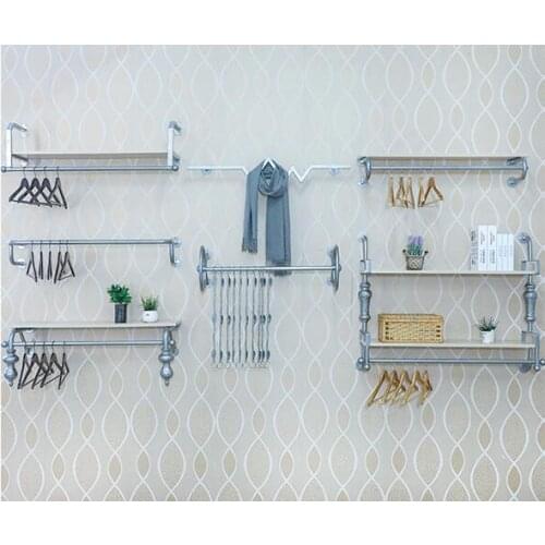 The Wall wall-mounted decorative clothing rack on the clothing store display rack mens and womens childrens clothing