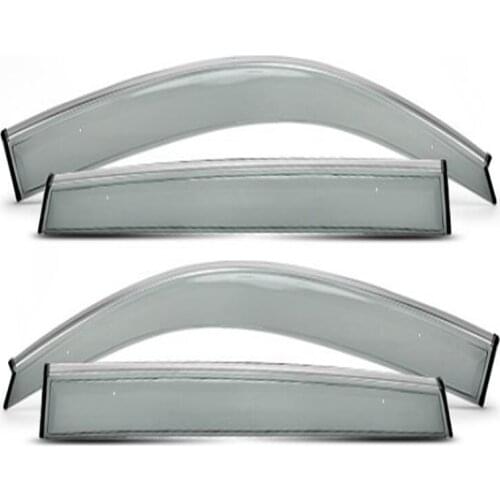 For Renault Koleos 2009 2012 Window Visor , Pellucid Wind Deflector With Chromed Trim Stripe
