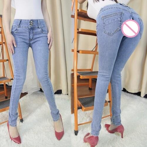 Outdoor Sex Pants Womens Zippers Open Croch High Waist Skinny Jeans Denim Trousers Women Spring Autumn Sexy Clothes Plus Size