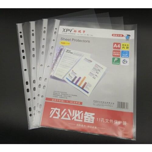 A4 File Folder Transparent Insert Page Protective Bag Transparent Thickened Document Bag Waterproof Document Acceptance Tute
