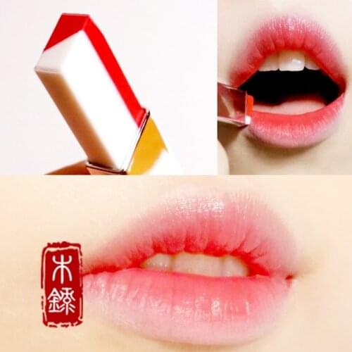 Lipstick Bite V Fashion Korean Cutting Two Tone Tint Silky Moisturzing Nourishing Lipsticks Balm Lip Cosmetic Gradient Color