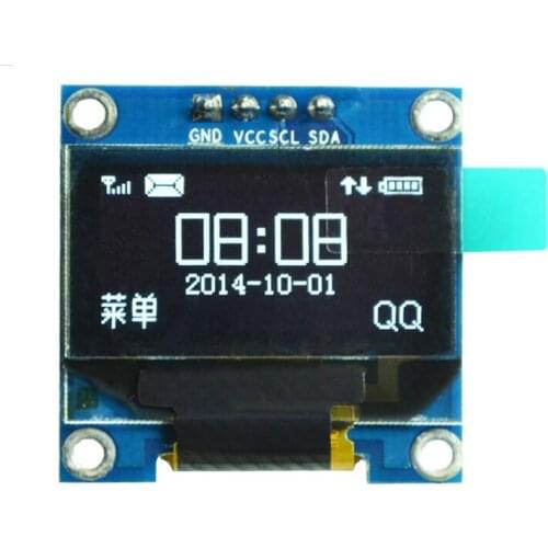 0.96 inch IIC Serial White OLED Display Module 128X64 I2C SSD1306 LCD Screen Board GND VCC SCL SDA 0.96" Oled I2C for Arduino